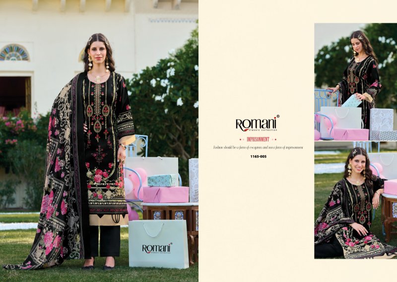 Bin Kareem Vol 7 By Romani Cotton Digital Pakistani Dress Material 